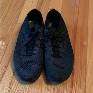 Nike Flyknit Racer Sneakers, black/black, size 9.5